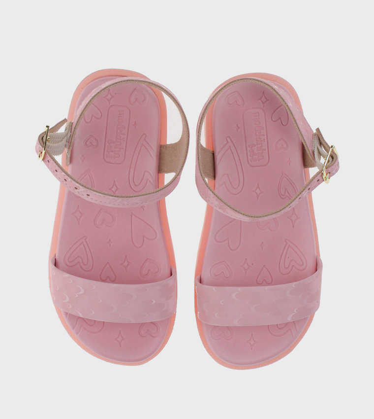 Textured Ankle Strap Casual Sandals