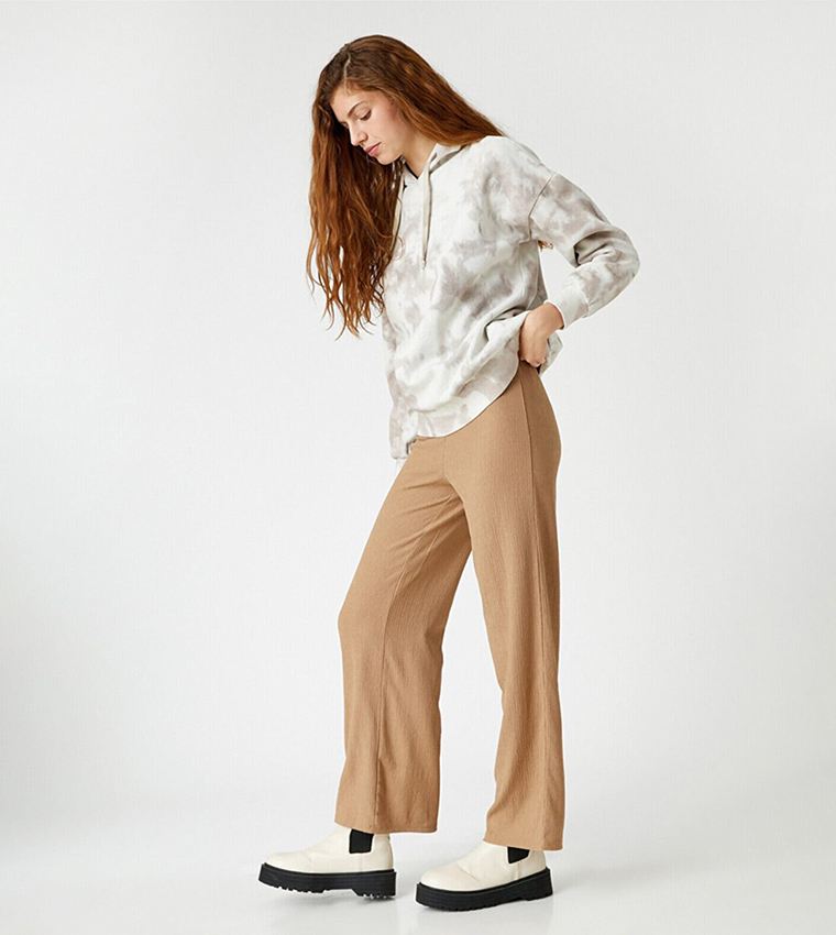 Solid Wide Leg Trousers