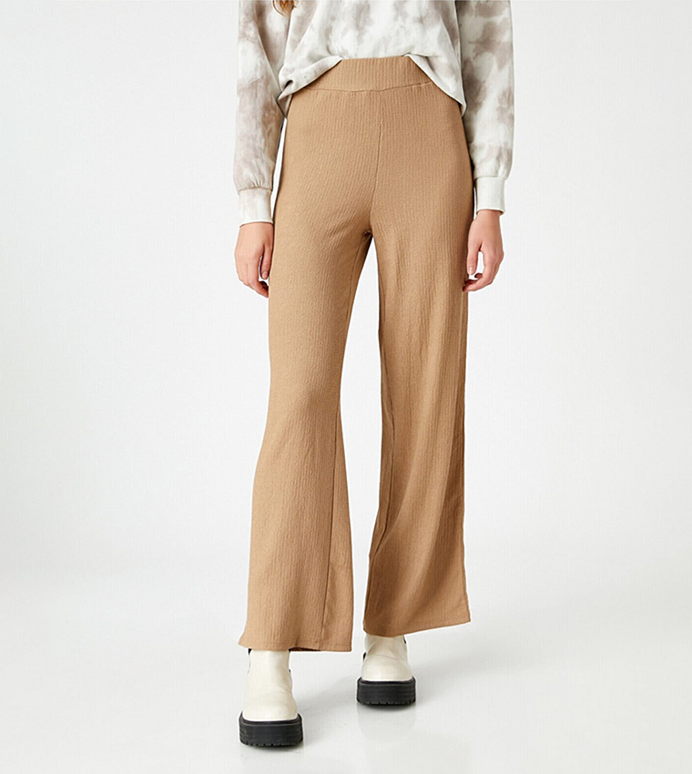Solid Wide Leg Trousers