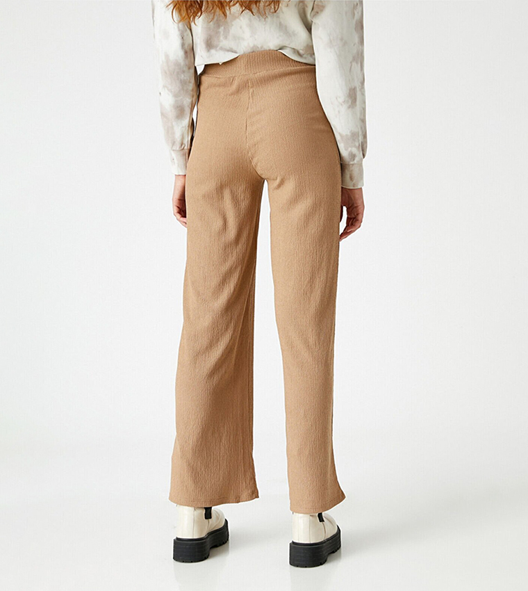 Solid Wide Leg Trousers