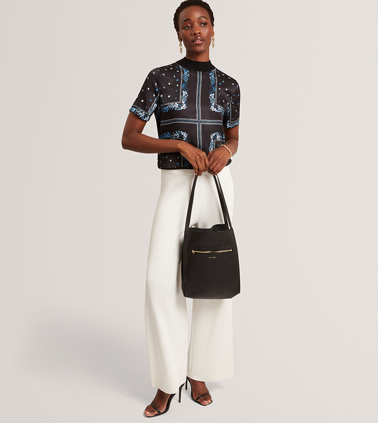 TAALA Textured Slouch Shoulder Bag