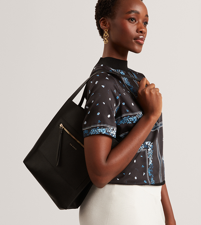 TAALA Textured Slouch Shoulder Bag