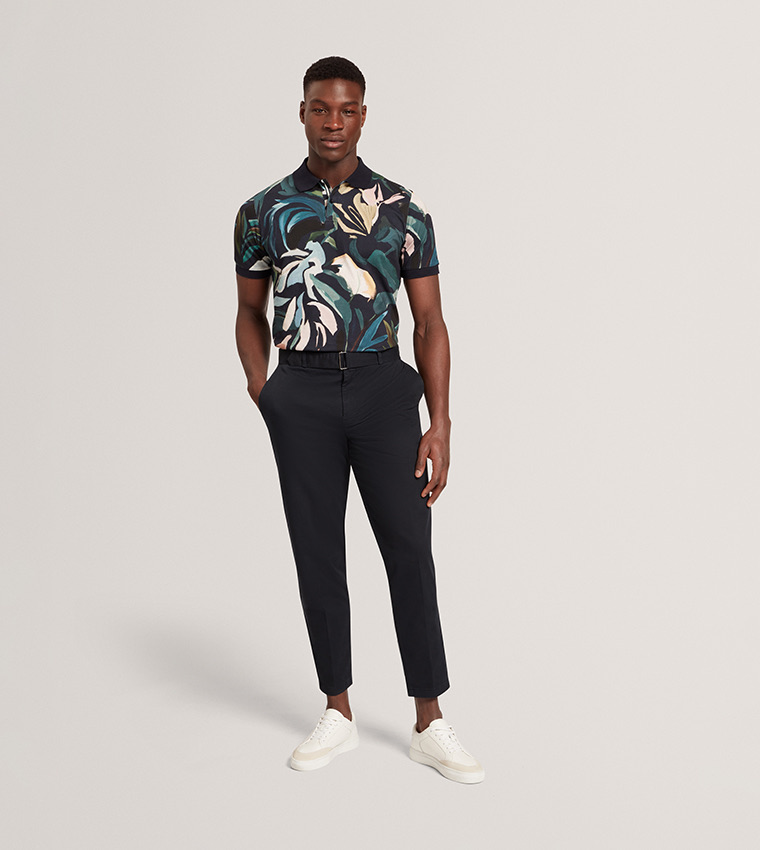 ARMODO Solid Tapered Fit Chinos