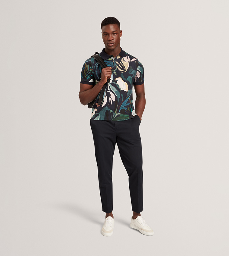 ARMODO Solid Tapered Fit Chinos