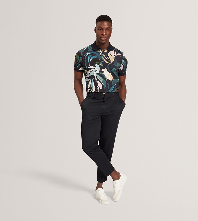 ARMODO Solid Tapered Fit Chinos