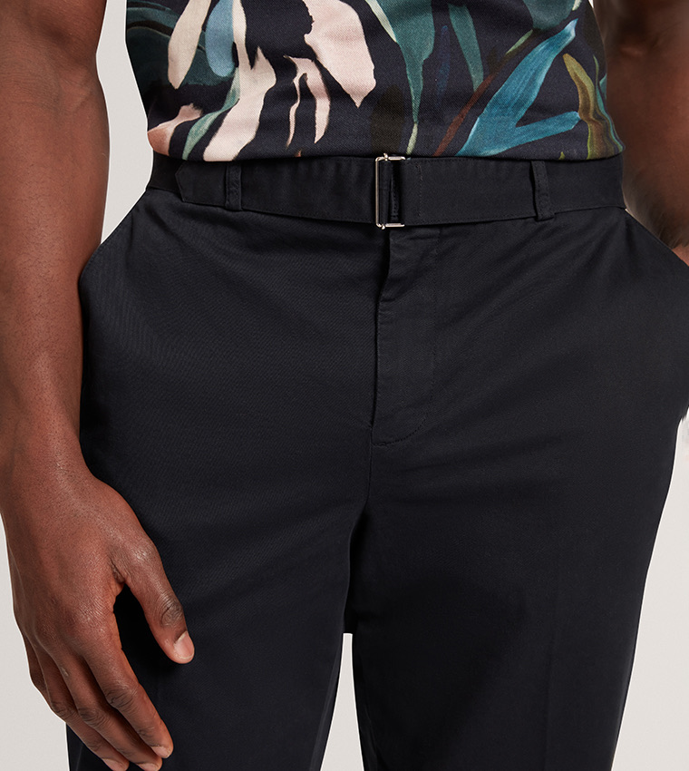 ARMODO Solid Tapered Fit Chinos