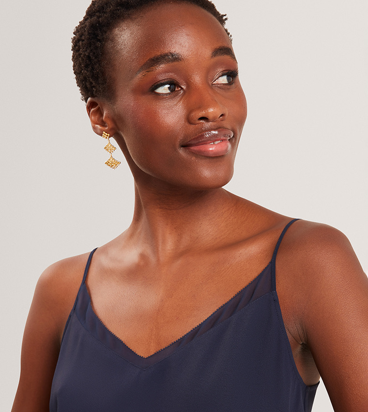 LULEA Solid V-Neck Cami Top