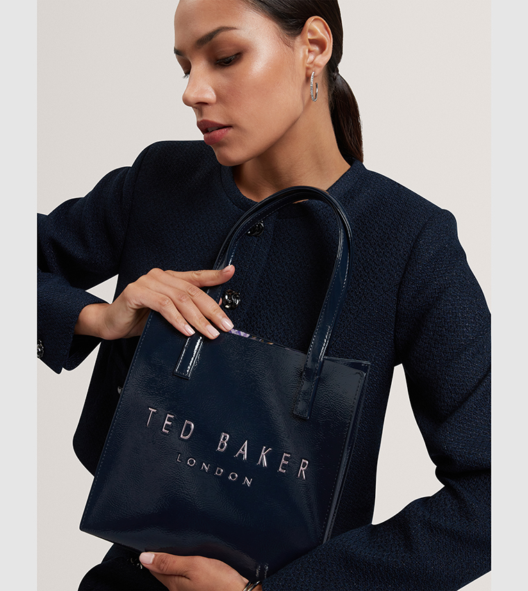 CAARISA Textured Logo Detail Tote Bag, Small