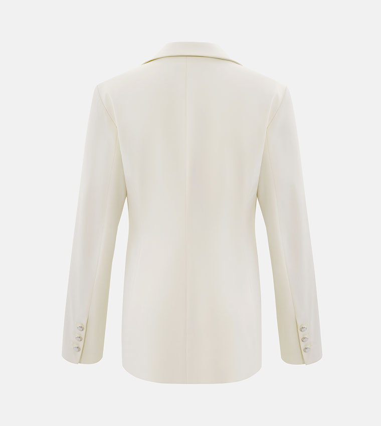 Solid Single Breasted Blazer