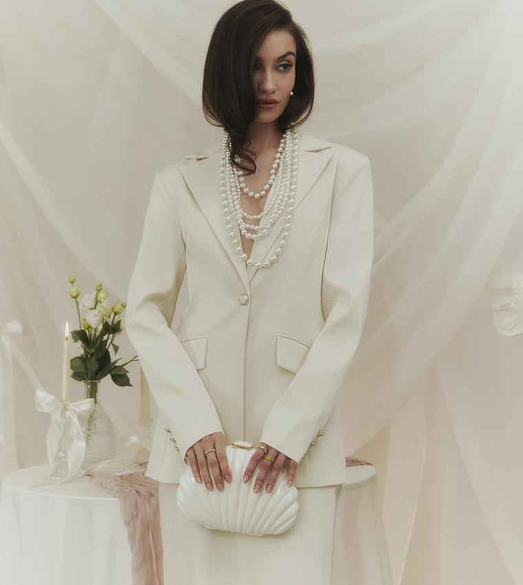 Solid Single Breasted Blazer
