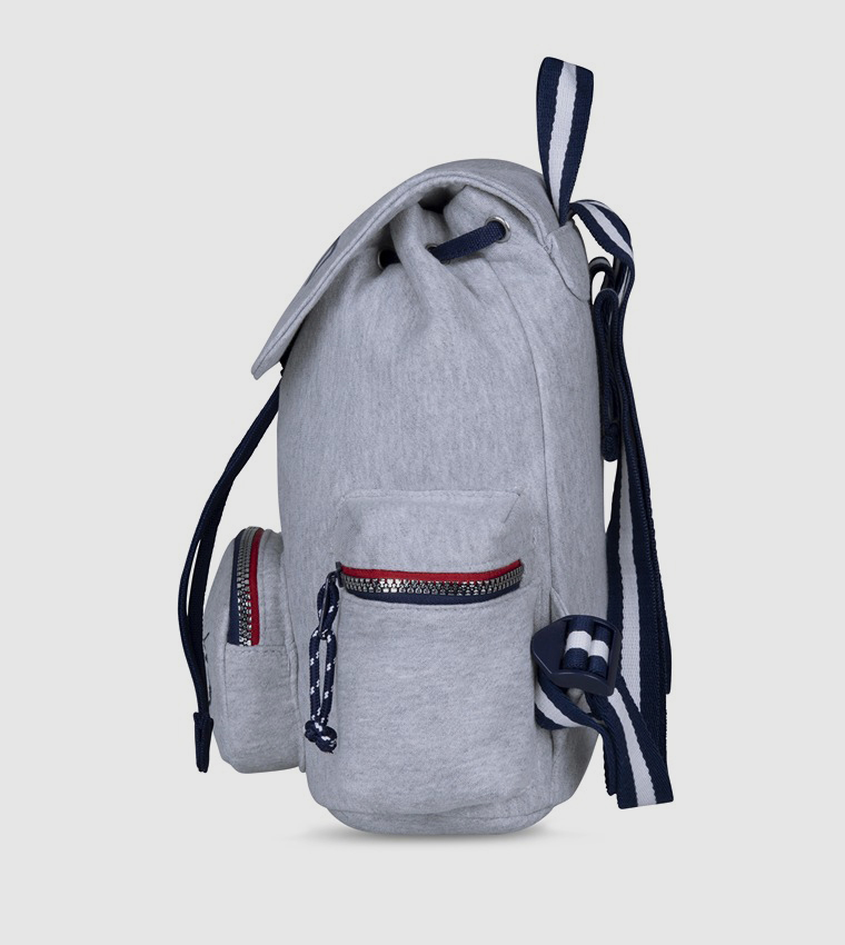 Logo Printed Mini Fleece Backpack