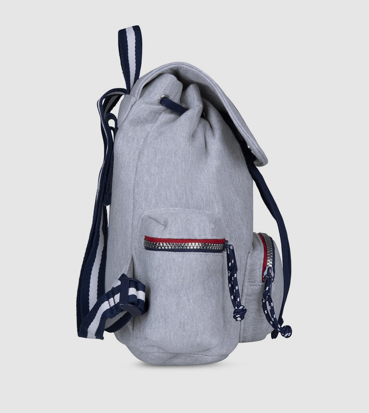 Logo Printed Mini Fleece Backpack
