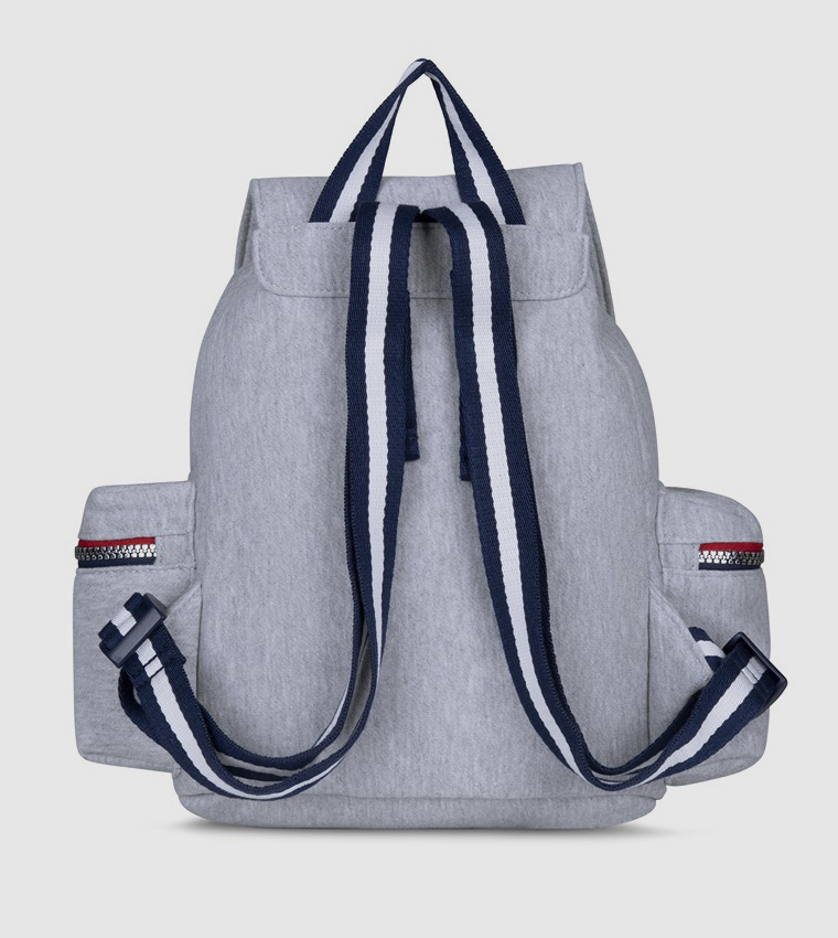 Logo Printed Mini Fleece Backpack