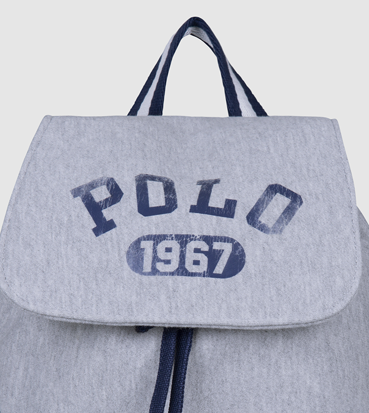 Logo Printed Mini Fleece Backpack