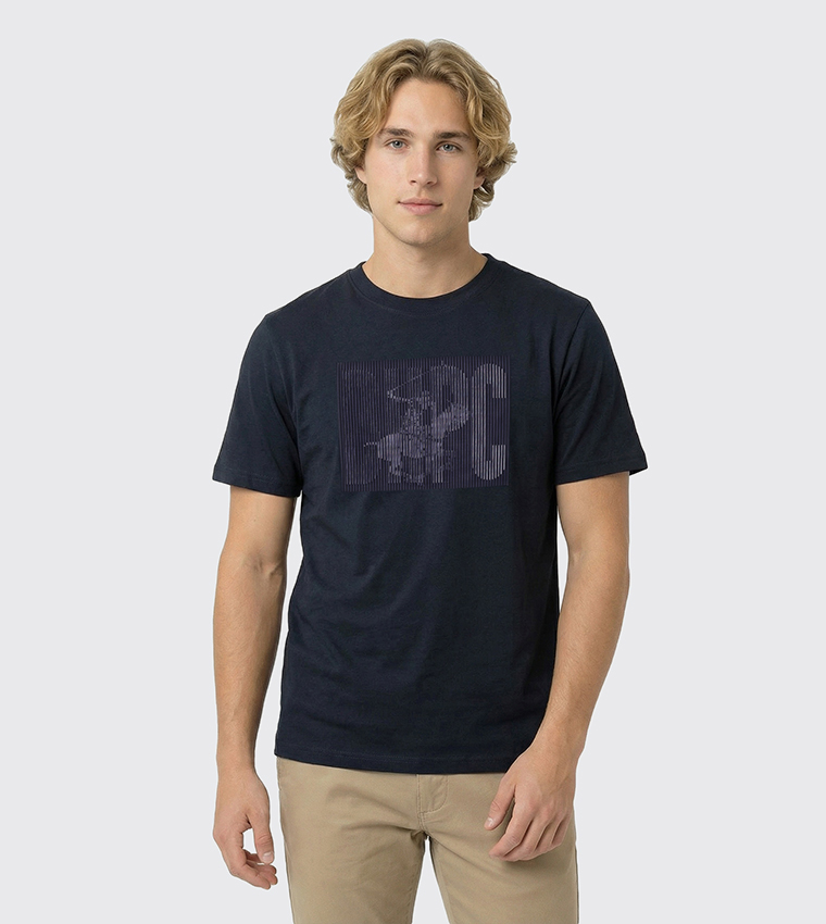 تيشيرت بقبة مستديرة بشعار