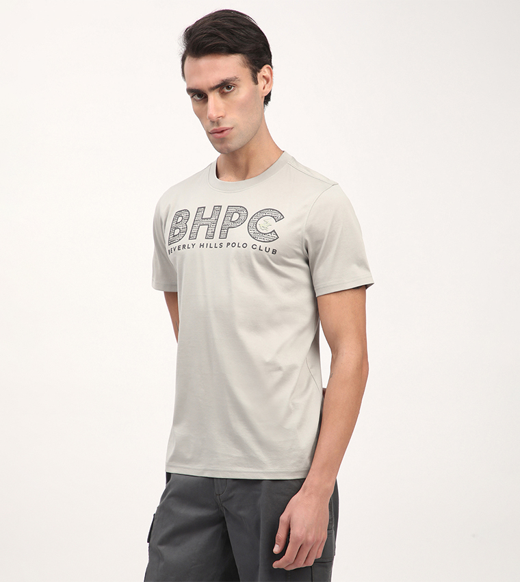 بيفرلي هيلز بولو كلوب  تيشيرتات بياقة دائرية  - بيج Round Neck T-Shirts
