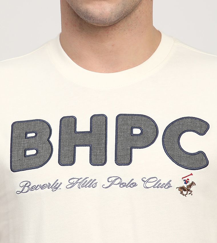 Logo Embroidered Crew Neck T-Shirt