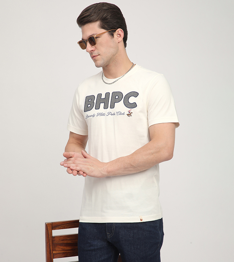 Logo Embroidered Crew Neck T-Shirt