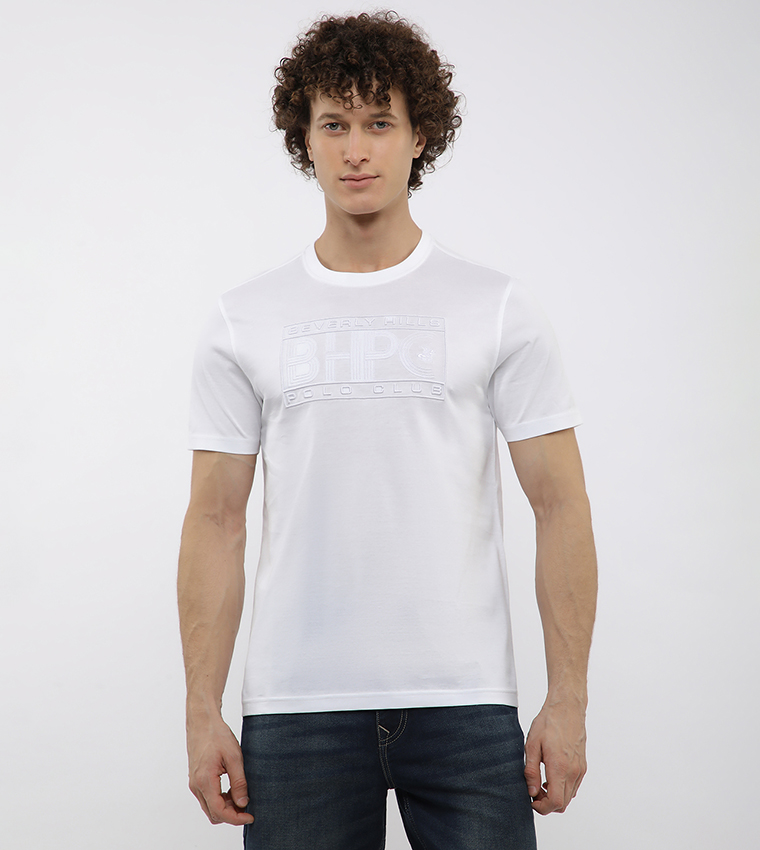بيفرلي هيلز بولو كلوب  تيشيرتات بياقة دائرية  - أبيض  Round Neck T-Shirts