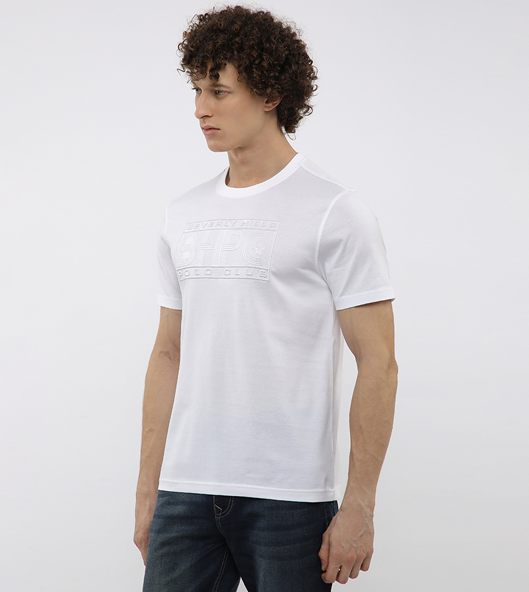 بيفرلي هيلز بولو كلوب  تيشيرتات بياقة دائرية  - أبيض  Round Neck T-Shirts