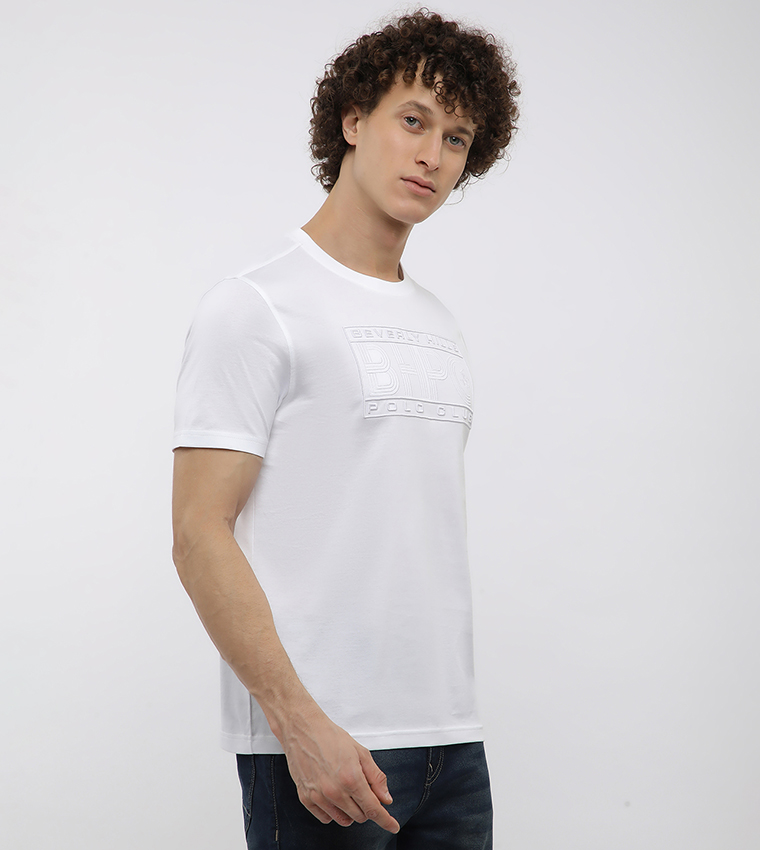 بيفرلي هيلز بولو كلوب  تيشيرتات بياقة دائرية  - أبيض  Round Neck T-Shirts