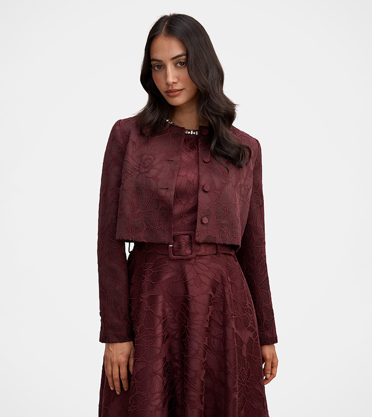 Forever New  Casual Jackets - Maroon Casual Jackets