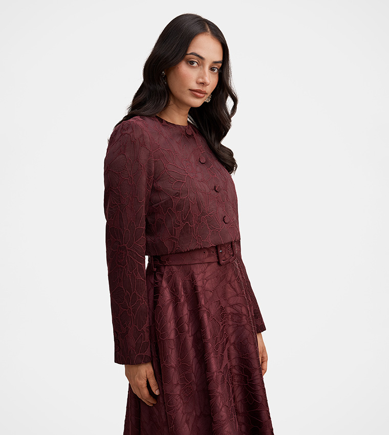 Forever New  Casual Jackets - Maroon Casual Jackets