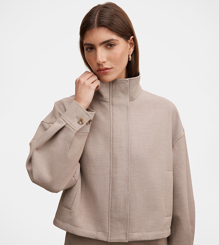 Forever New  Casual Jackets - Beige Casual Jackets