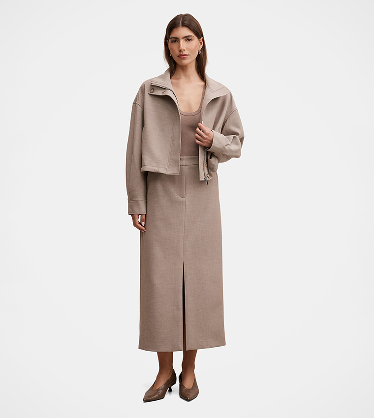 Forever New  Casual Jackets - Beige Casual Jackets