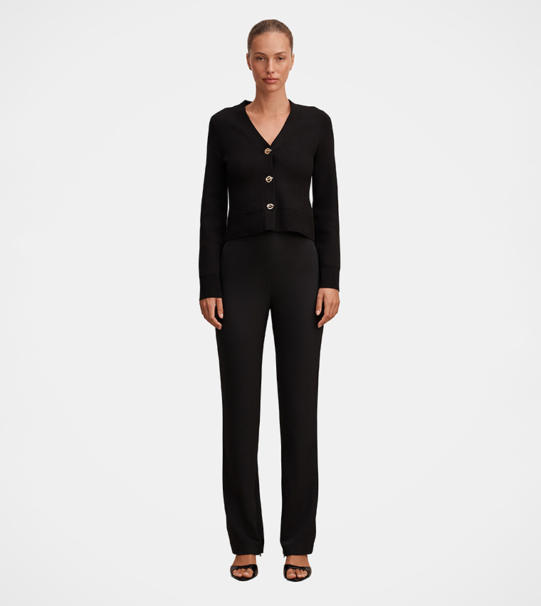 EMILY Solid Slim Tailored Pants