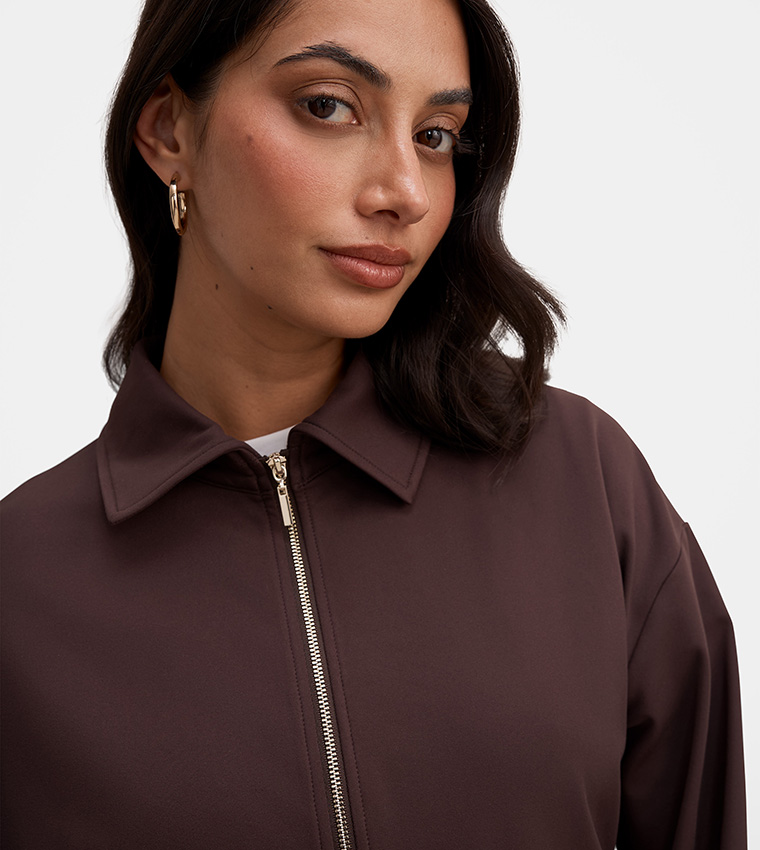 Forever New  Casual Jackets - Brown Casual Jackets