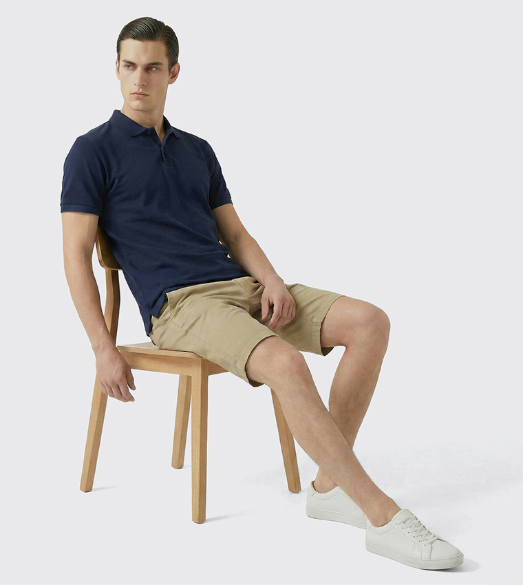 Beverly Hills Polo Club  Casual Shorts - Khaki Casual Shorts