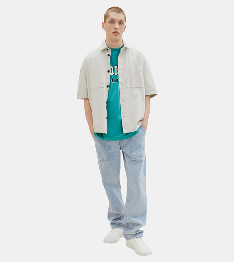 Striped Sleeves Oversized T-Shirt