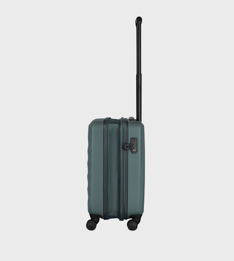 DEPART HARD Hardcase Expandable 4 Double Wheel Cabin Luggage Trolley Bag, 61cm