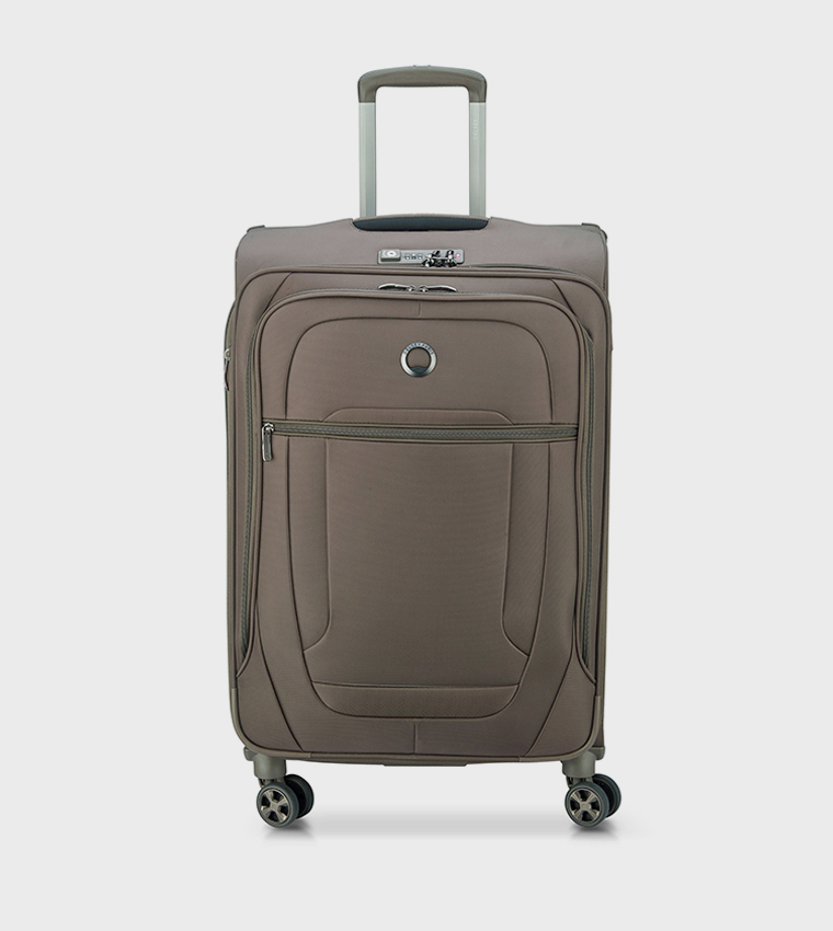 HELIUM Dlx 2.0 Softcase Expandable 4 Double Wheel Check-In Luggage Trolley Bag, 71cm
