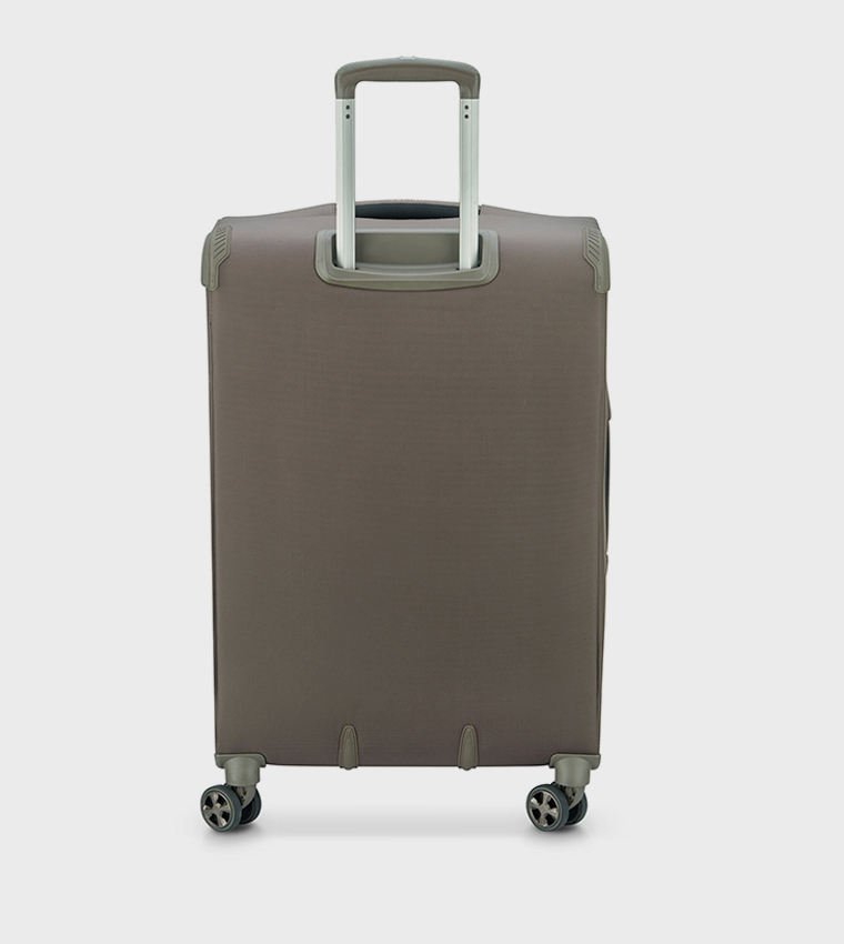 HELIUM Dlx 2.0 Softcase Expandable 4 Double Wheel Check-In Luggage Trolley Bag, 71cm