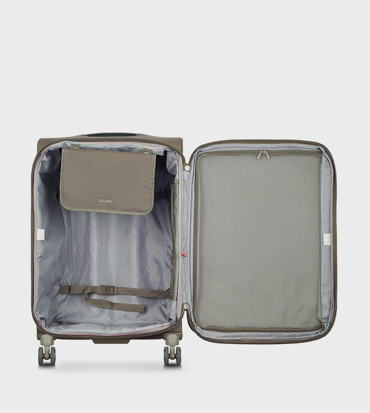 HELIUM Dlx 2.0 Softcase Expandable 4 Double Wheel Check-In Luggage Trolley Bag, 71cm