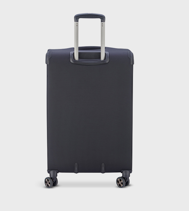 HELIUM Dlx 2.0 Softcase Expandable 4 Double Wheel Check-In Luggage Trolley Bag, 71cm
