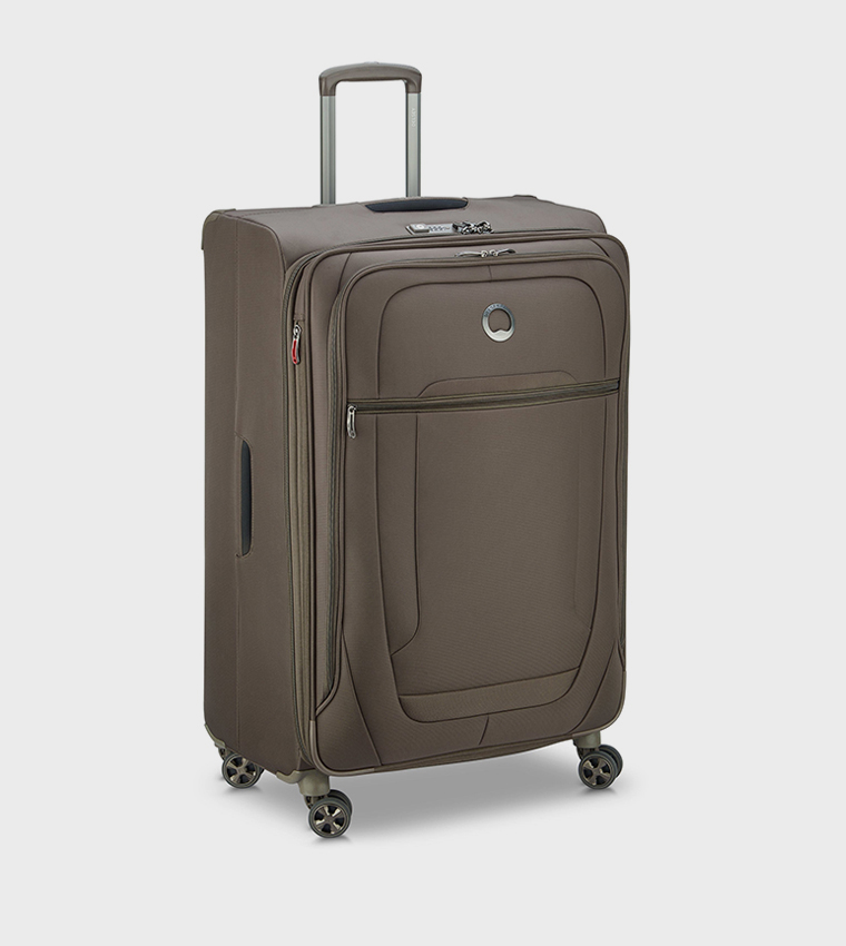 HELIUM Dlx 2.0 Softcase Expandable 4 Double Wheel Check-In Luggage Trolley Bag, 83cm