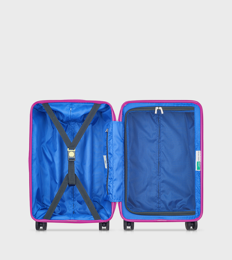 FABRICA 4 Double Wheel Hardcase Cabin Luggage Trolley Bag, 55cm