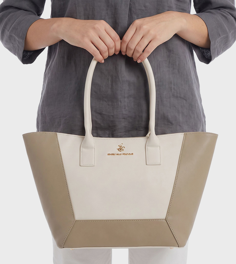 Beverly Hills Polo Club  Tote Bags - Beige Tote Bags