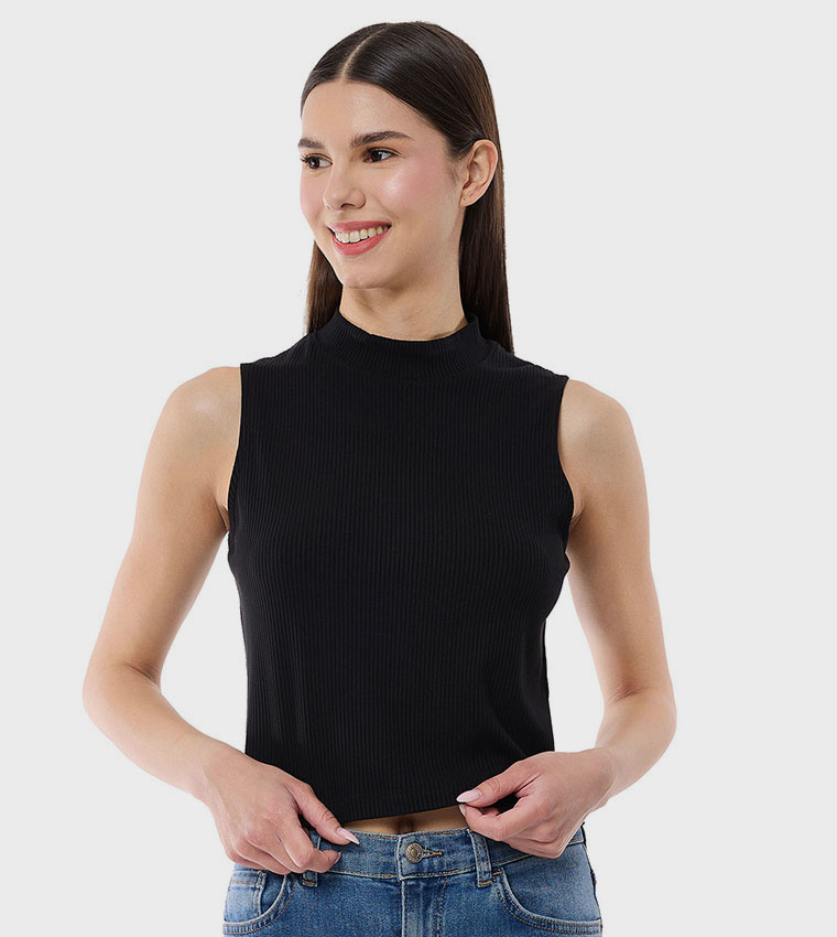 أر آند بي  توبات بلا أكمام  - أسود Sleeveless Tops