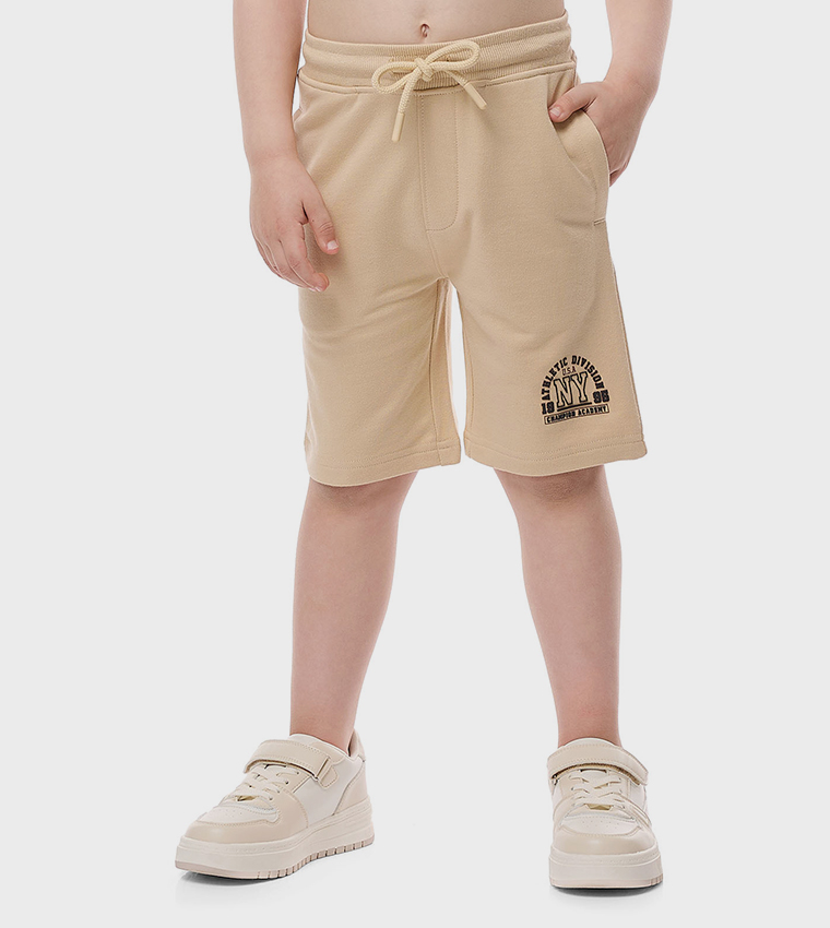 Printed Shorts with Drawstring Closure