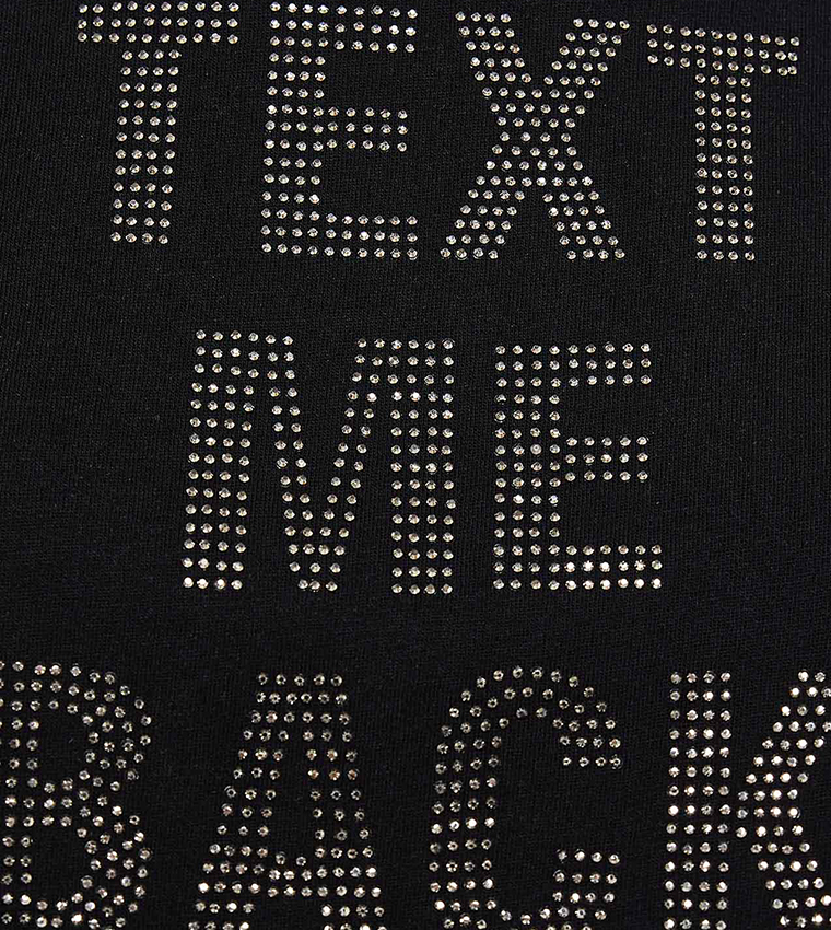 Embellished T-Shirt with Crew Neck and Short Sleeves