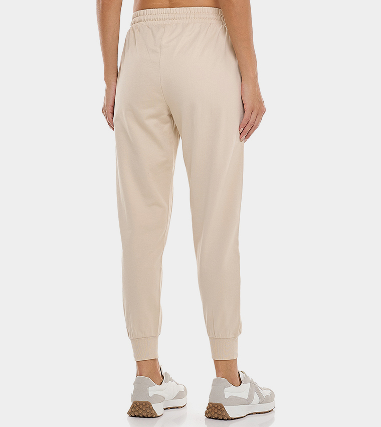 Solid Joggers with Drawstring Waist