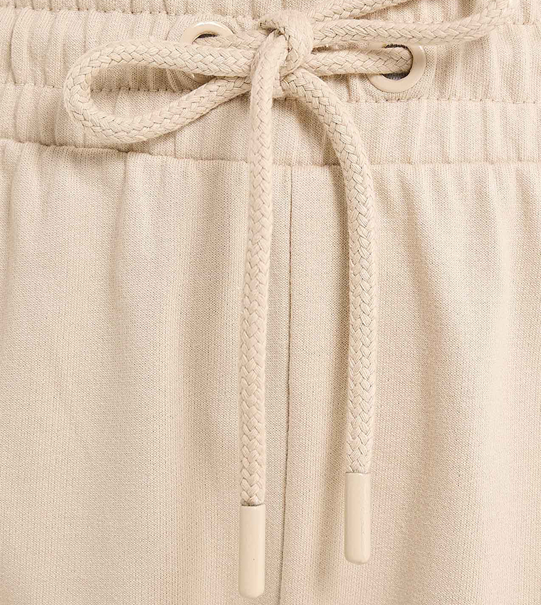 Solid Joggers with Drawstring Waist