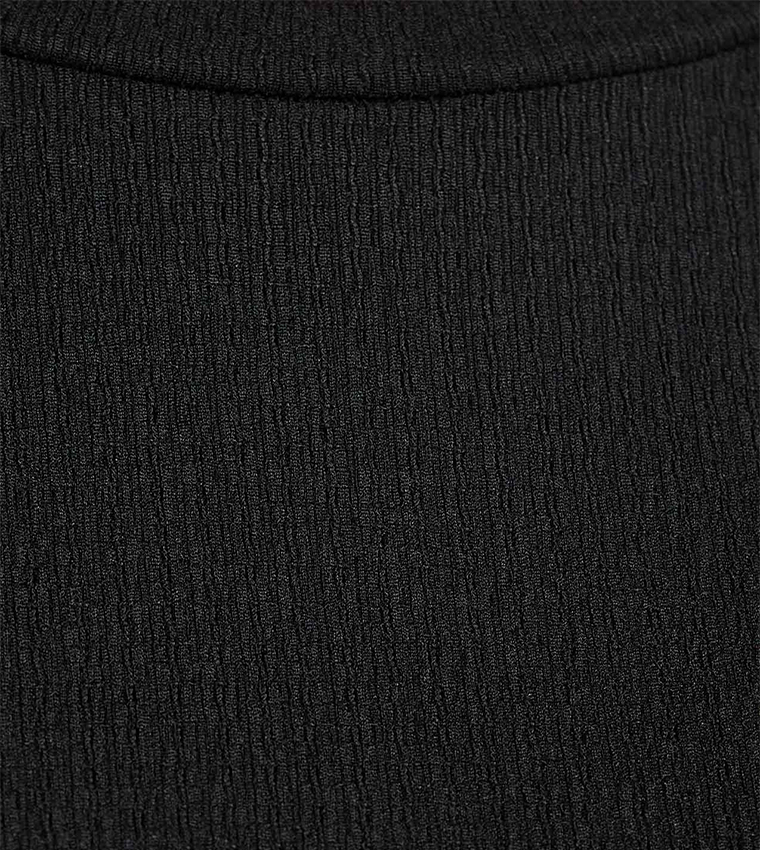 Texture T-Shirt with Crew Neck and Short Sleeves