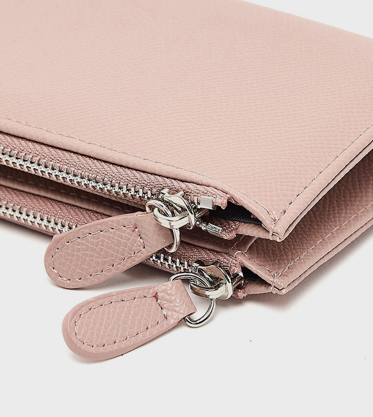 Textured Zippered Wallet