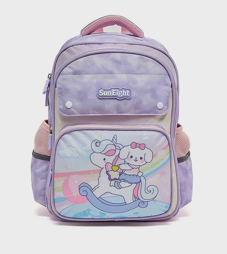 Unicorn Printed Zip Around Backpack
