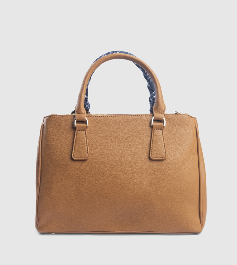 Scarf Detail Satchel Bag